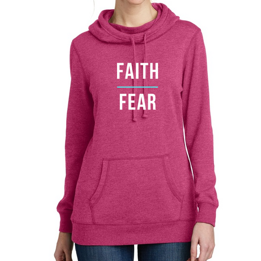 Faith Over Fear Women's Lightweight Fleece Hoodie