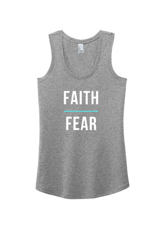 "Faith over Fear" Perfect Tri Racerback Tank